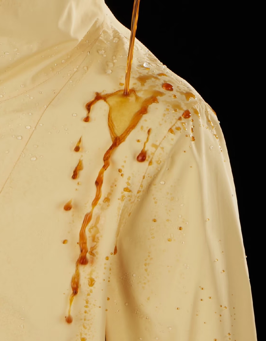 פּאָליעסטער וואַטע געוועבט שטאָף לעוועל 4 וואַסער אָפּשטויסנדיק דוראַבאַל פֿאַר אַרבעט קליידער